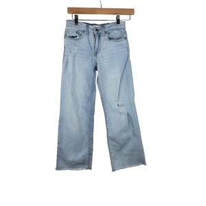 Levi's Wide Leg Distressed‎ Jeans size 10 Light Blue